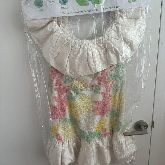 Markarian Dress Mini Ruffled Floral Off the Shoulder Pastel Grace size 2 - Picture 2 of 8